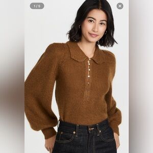 BA&SH tilte sweater bronze brown mohair |  0 / XS